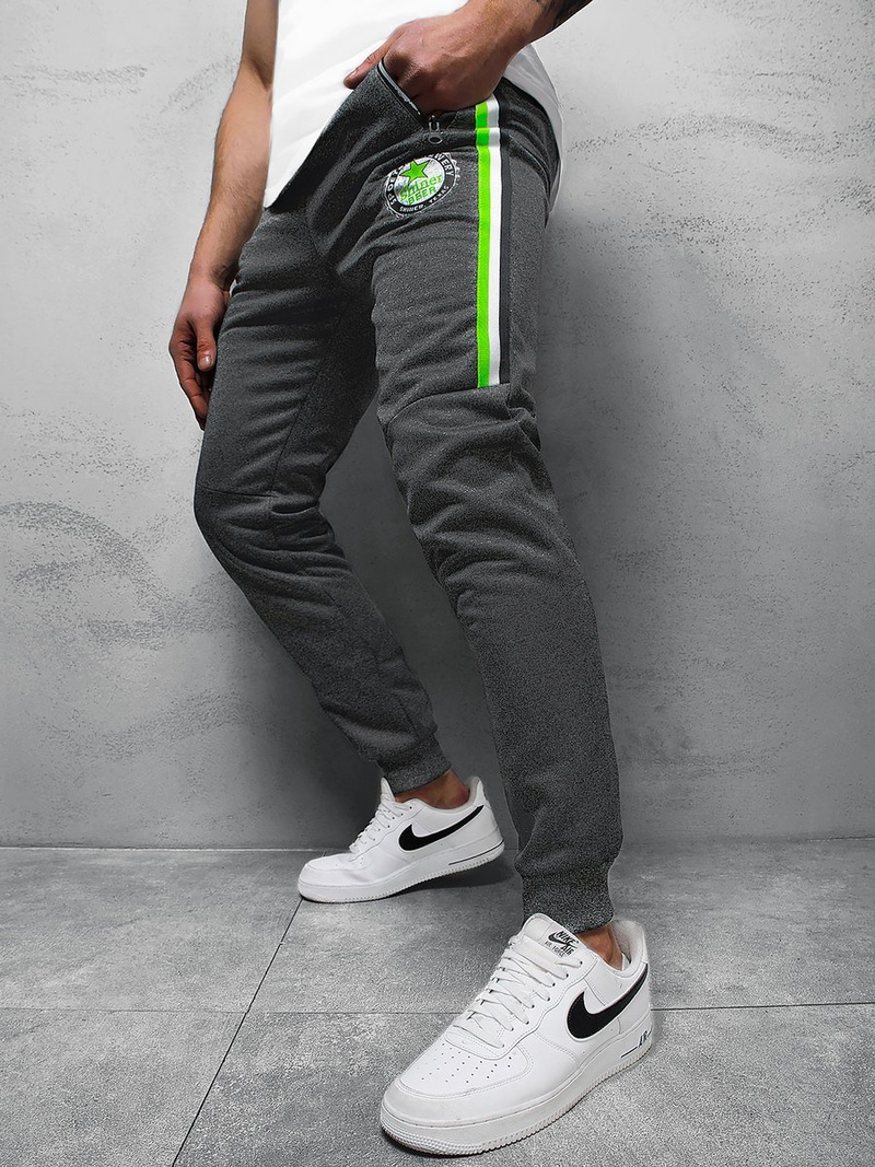 Spodnie dresowe męskie grafitowe OZONEE JS/K50010