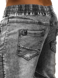 Шорти джинсові чоловічі Темно-сірі OZONEE RF/HY320/1