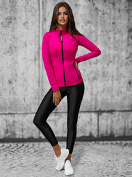 Bluza damska rozpinana ciemno-różowa OZONEE JS/HD151/19Z