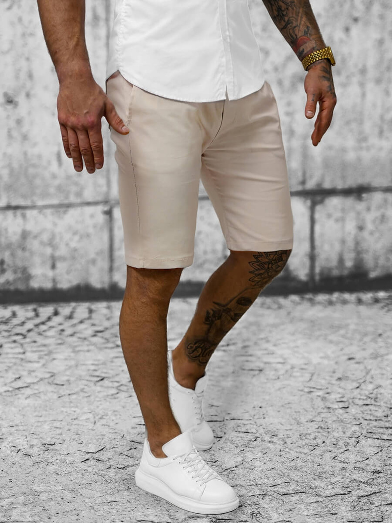 Spodenki męskie chino beżowe OZONEE O/P4052