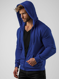 Bluza męska z kapturem rozpinana kobaltowa OZONEE JS/2008