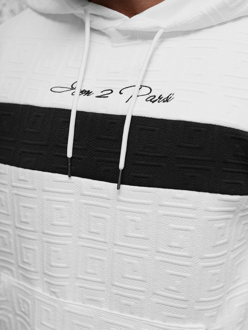 Толстовка чоловіча біла OZONEE JS/3B571