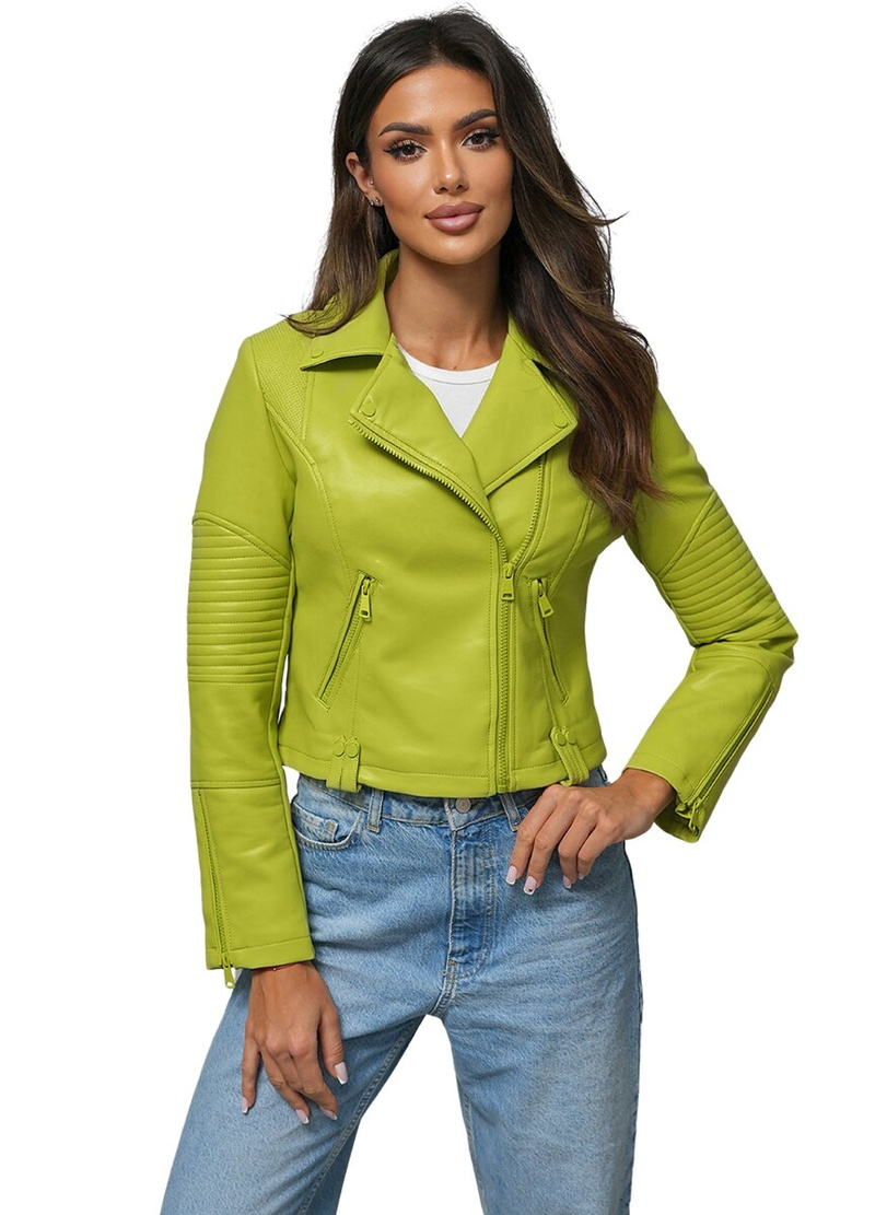 Жіноча шкіряна куртка bапно OZONEE JS/11Z8130