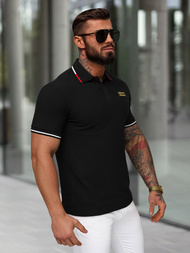 Koszulka męska polo czarna OZONEE NB/MT3144