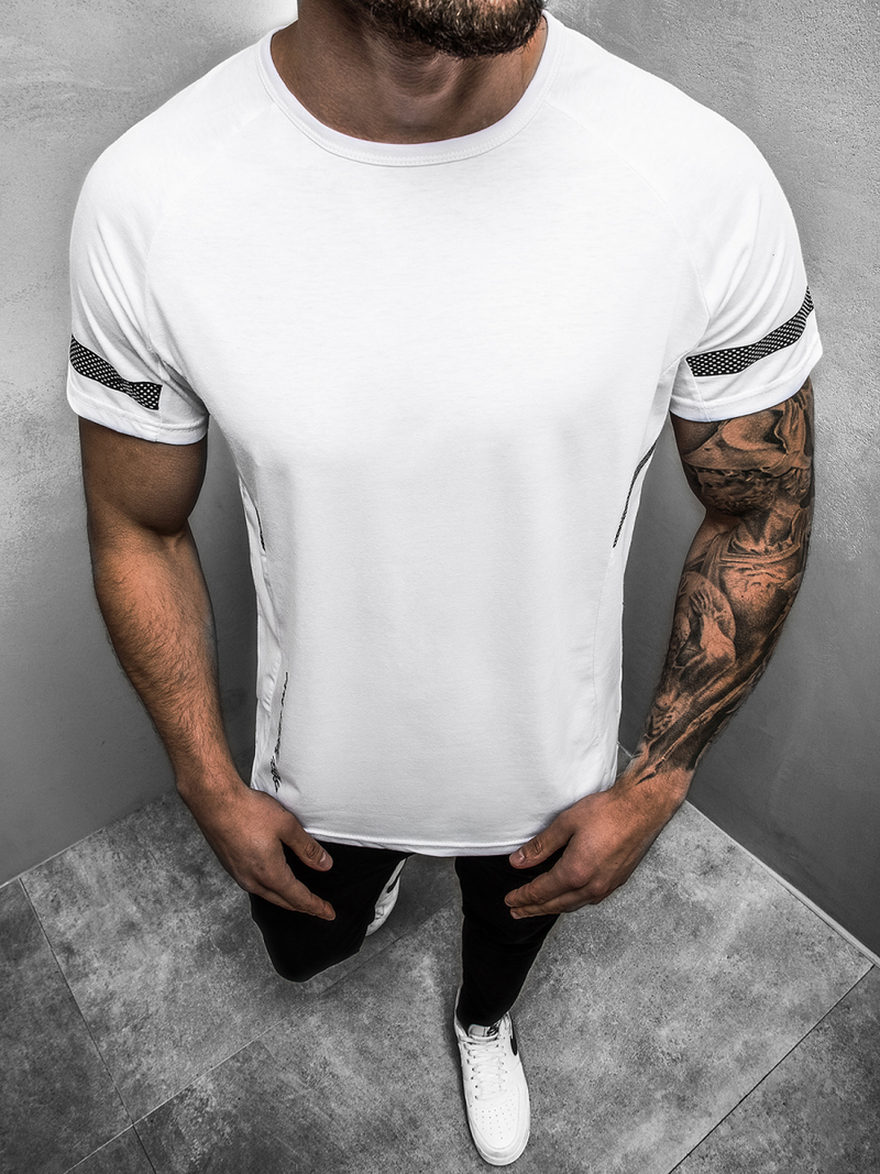 T-Shirt męski biały OZONEE JS/S150/1