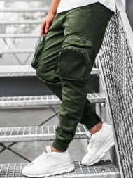 Spodnie męskie chino joggery khaki OZONEE C/2046