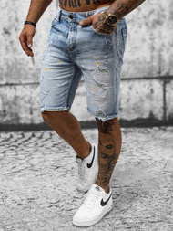 Spodenki męskie jeansowe jasno-niebieskie OZONEE NB/MP0263BC