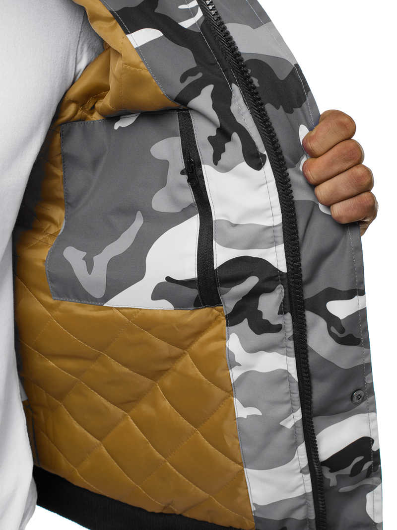 Куртка чоловіча Сіро-камуфляжна OZONEE JS/2019005