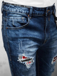 Spodnie jeansowe męskie niebieskie OZONEE DR/TF075