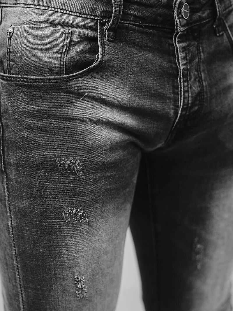 Spodnie jeansowe męskie grafitowe OZONEE NB/MP0056GZ