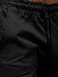 Spodnie męskie chino joggery czarne OZONEE G/11132Z