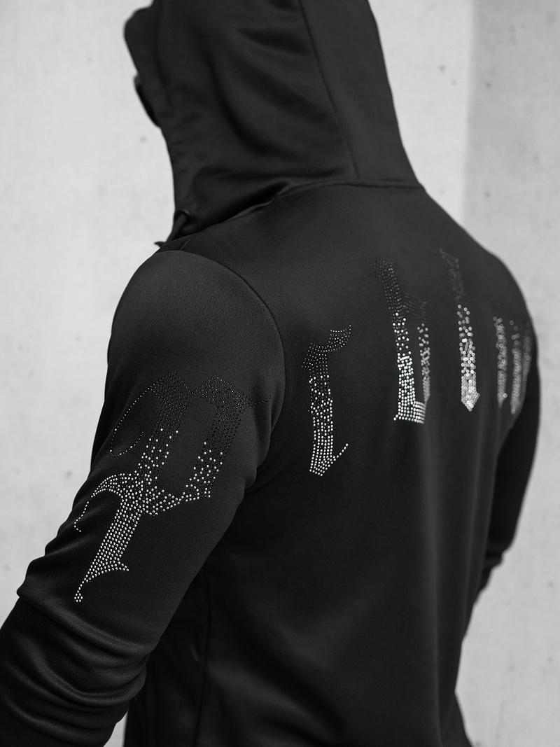 Komplet dresowy męski czarny OZONEE O/FF3781AB