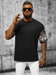 T-shirt męski oversize czarny OZONEE O/3432