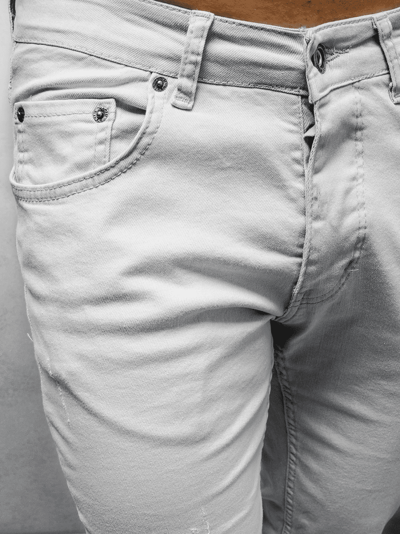 Spodnie jeansowe męskie szare OZONEE O/4641