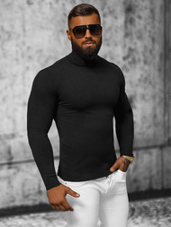 Sweter męski golf czarny OZONEE NB/MMB600/4Z