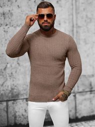 Sweter męski camelowy OZONEE O/ZZ190157