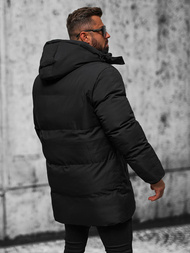 Kurtka zimowa męska pikowana czarna OZONEE JS/5M3118/392