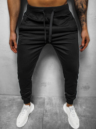 Spodnie dresowe męskie czarne OZONEE JS/68K10001JS/3