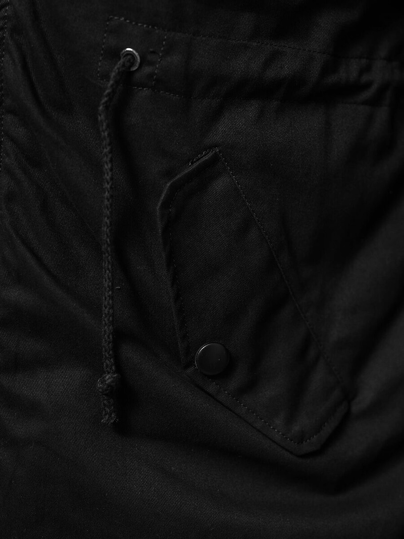 Kurtka zimowa męska parka z futerkiem czarna OZONEE JD/390