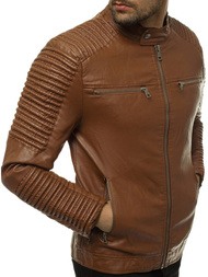 Kurtka skórzana męska camel OZONEE YD/BF5920107