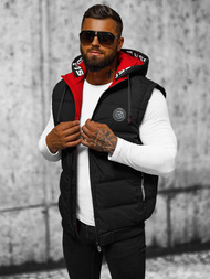 Kamizelka męska z kapturem czarna OZONEE JS/84M3027/392