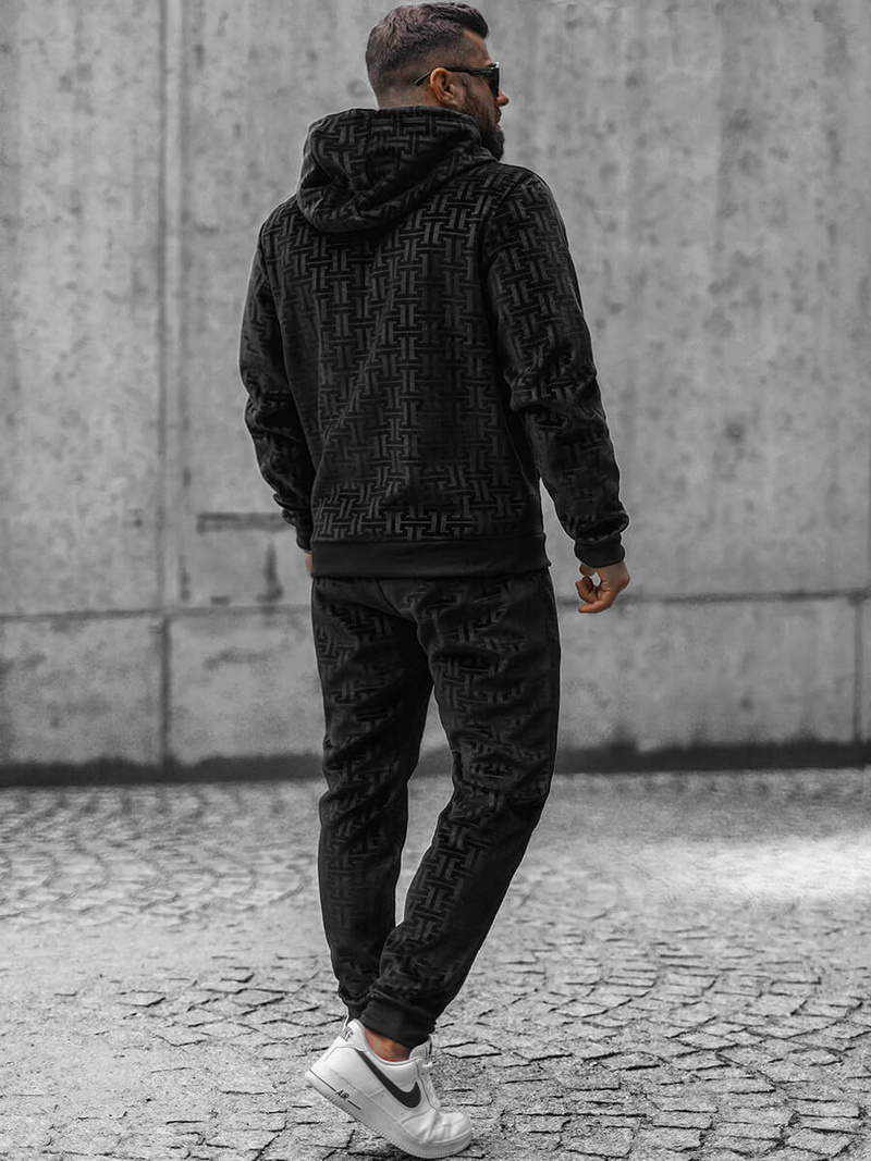 Спортивний костюм чоловічій Чорний OZONEE O/3A81