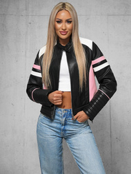 Kurtka skórzana damska czarna OZONEE JS/11Z8126