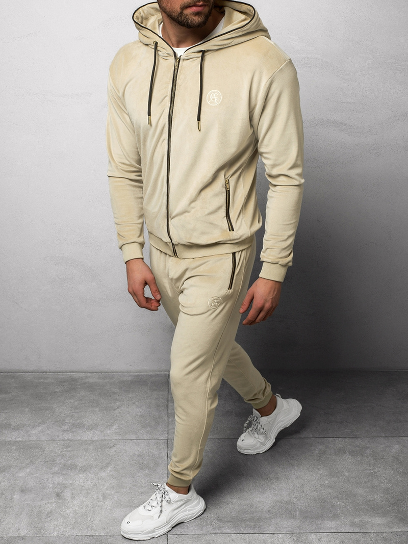 Спортивний костюм чоловічій Бежевий OZONEE O/12128