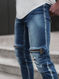 Spodnie jeansowe męskie niebieskie OZONEE G/1080