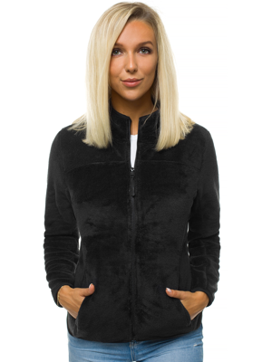Bluza rozpinana damska czarna OZONEE JS/HH001/1