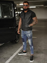 Kamizelka męska pikowana czarna OZONEE JS/16M9333/392BZ