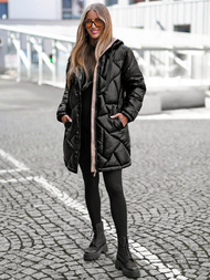 Куртка жіноча чорна OZONEE JS/5M3189/392Z