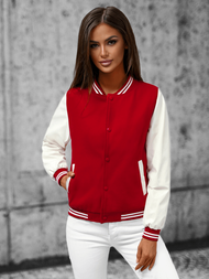 Kurtka damska bomberka czerwona OZONEE JS/16M9069/270