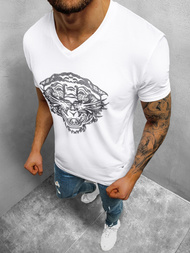 T-Shirt męski biały OZONEE NB/3011