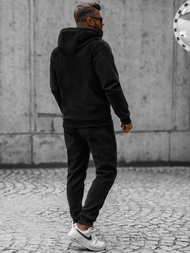 Komplet dresowy męski ocieplany czarny OZONEE O/3A150