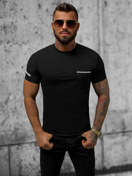 T-shirt męski slim fit czarny OZONEE NB/MT3044