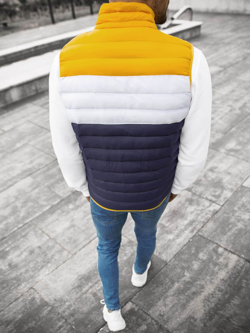 Безрукавка чоловіча Жовто/темно-синій OZONEE JS/M13076/392CZ