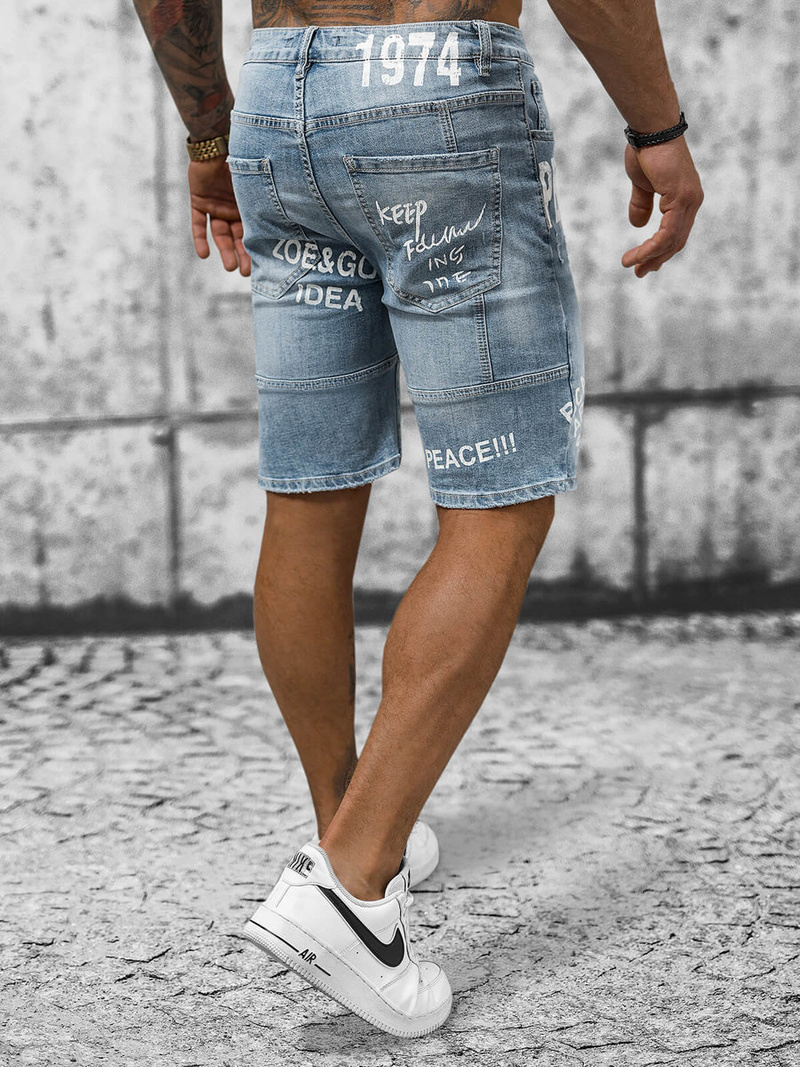 Шорти джинові чоловічі cинi OZONEE NB/MP0259BC