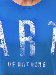 Футболка з довгим рукавом чоловіча Синя OZONEE O/1292Z