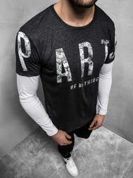 Longsleeve męski grafitowy OZONEE O/1292Z 