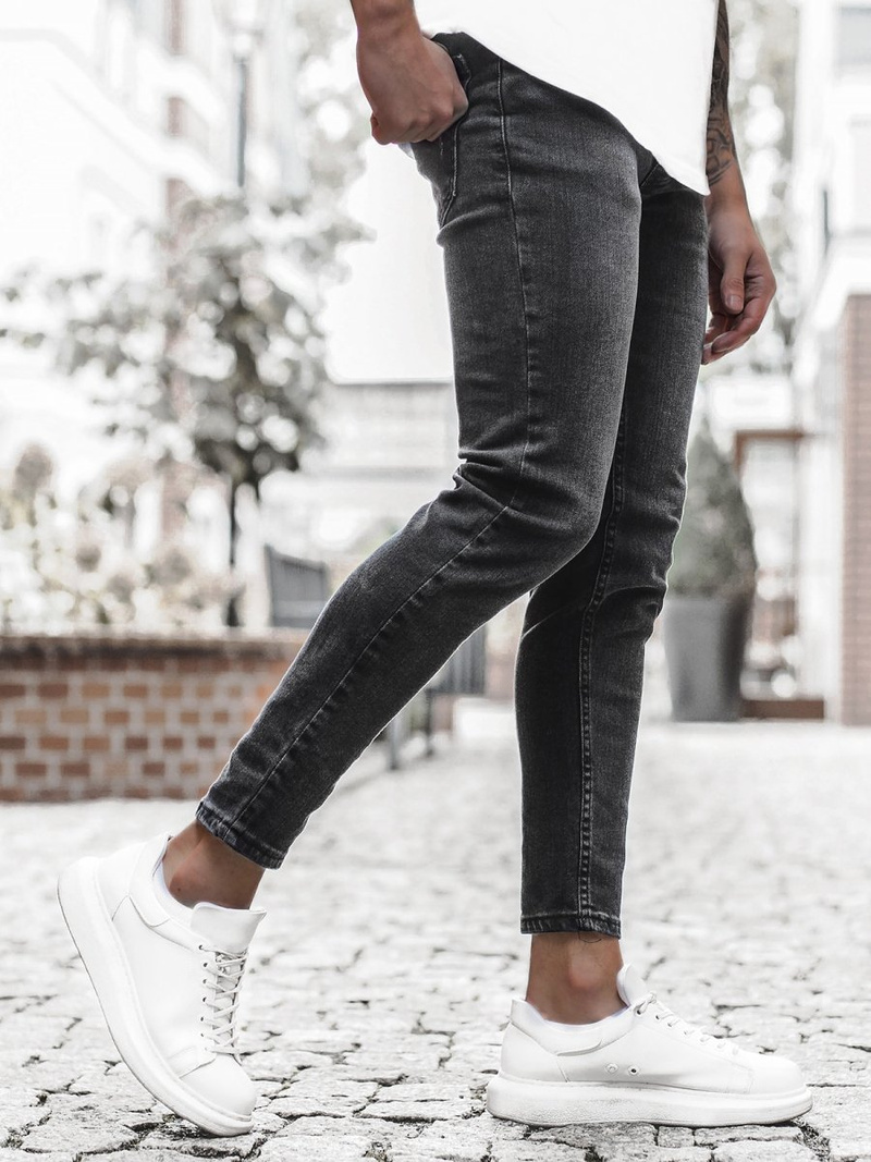 Spodnie męskie jeans czarne OZONEE O/4371/2