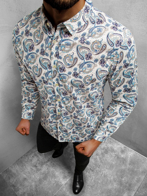 Koszula męska beżowa OZONEE B/G53