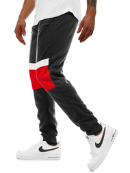 Spodnie dresowe męskie czarne OZONEE JS/JZ11010