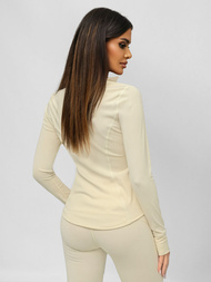 Жіноча надлегка спортивна куртка kремова OZONEE JS/17B553/1