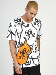 T-Shirt męski z nadrukiem biały OZONEE MR/21535