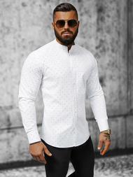 Koszula męska ze stójką biała OZONEE O/V22