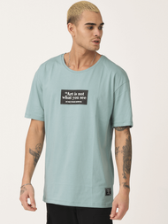 T-Shirt męski z nadrukiem miętowy OZONEE MR/21540