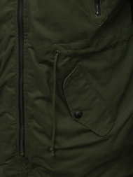 Kurtka zimowa męska parka z futerkiem khaki OZONEE JD/390