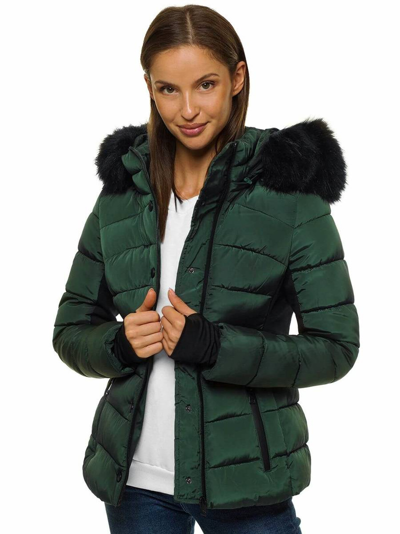 Куртка жіноча Темно-Зелена OZONEE O/DK066/38