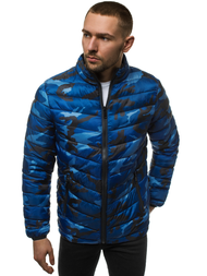 Kurtka męska przejściowa granatowa-moro OZONEE JS/SM80Z